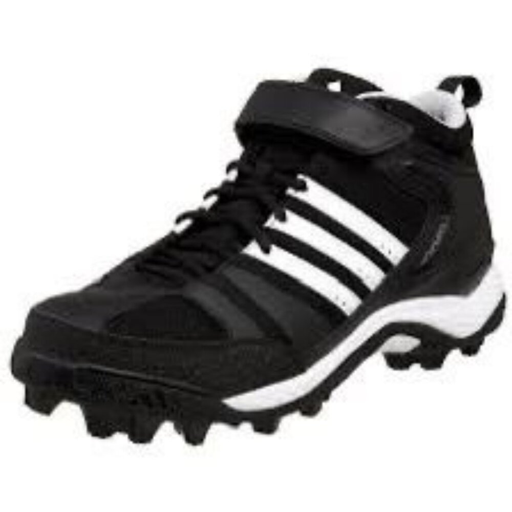 Adidas Mens Corner Blitz 902207 Football Cleats Size 12 Black & White Mesh Nylon